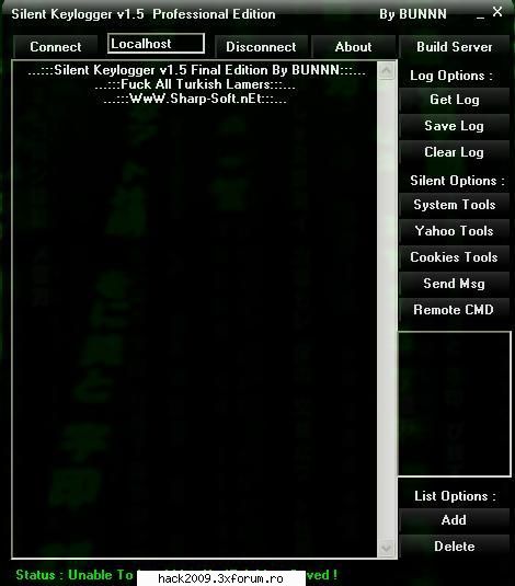 Silent Keylogger v1.5 Professional Edition By BUNNN - un keylogger ned - Hacking-ul nostru cel de toate zilele